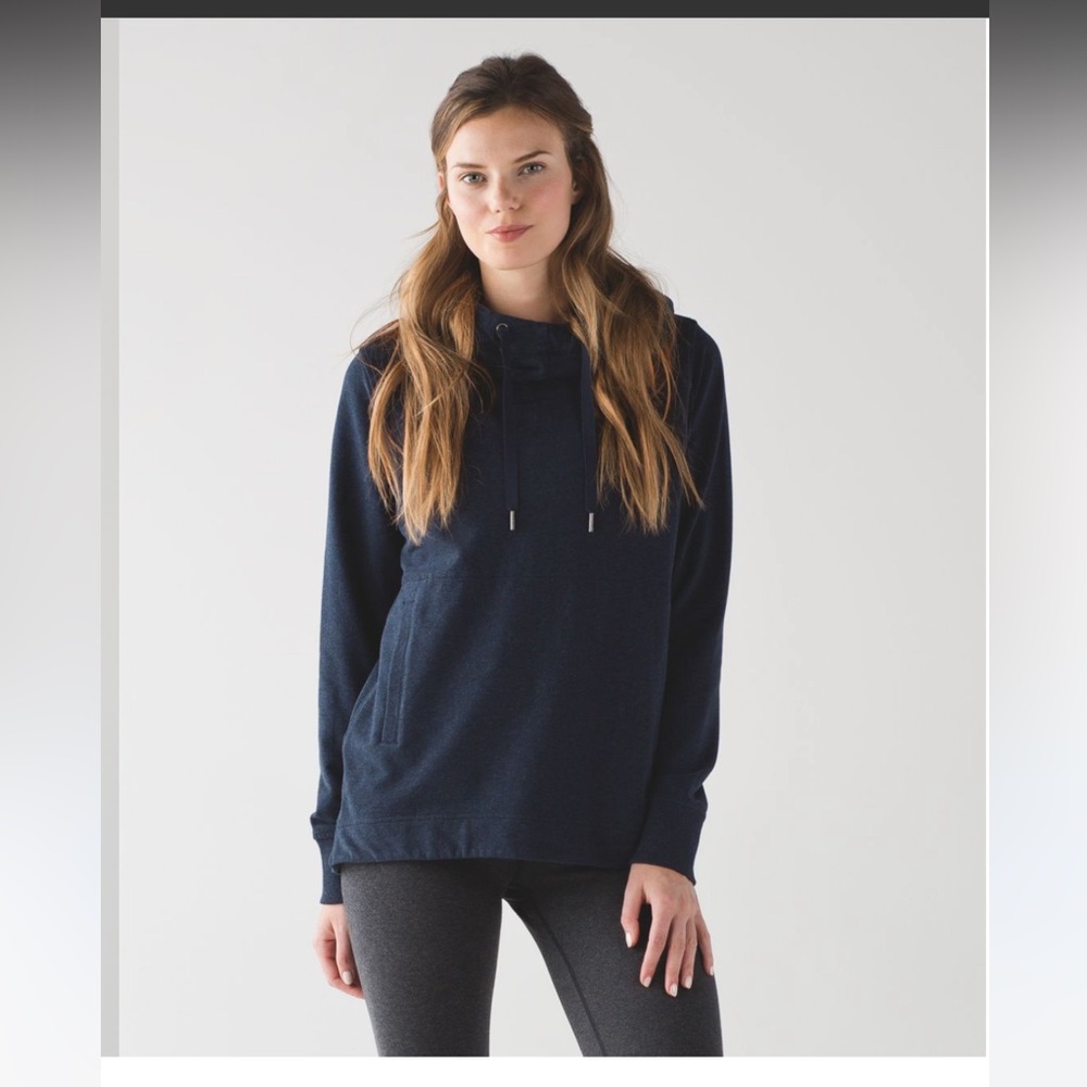 6 Lululemon Split Pullover Heathered Naval Blue H… - image 1